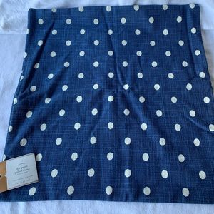 3/$20 Pottery Barn blue polka dot pillow cover